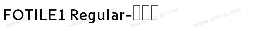 FOTILE1 Regular字体转换